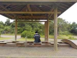 【桜島 溶岩なぎさ公園足湯】桜島フェリー乗り場近くの足湯