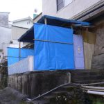 【天ヶ瀬温泉 古湯】ブルーシートの混浴共同浴場