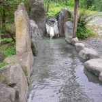 【しらかば平 神宝の足湯】ロープウェイに乗る合間に足湯