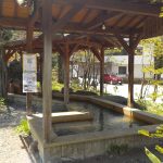 【平湯温泉 平湯足湯公園】旅の疲れを濁り湯の足湯で癒せます