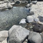 岐阜県下呂市　【下呂温泉　噴水池】開放感のある無料の足湯